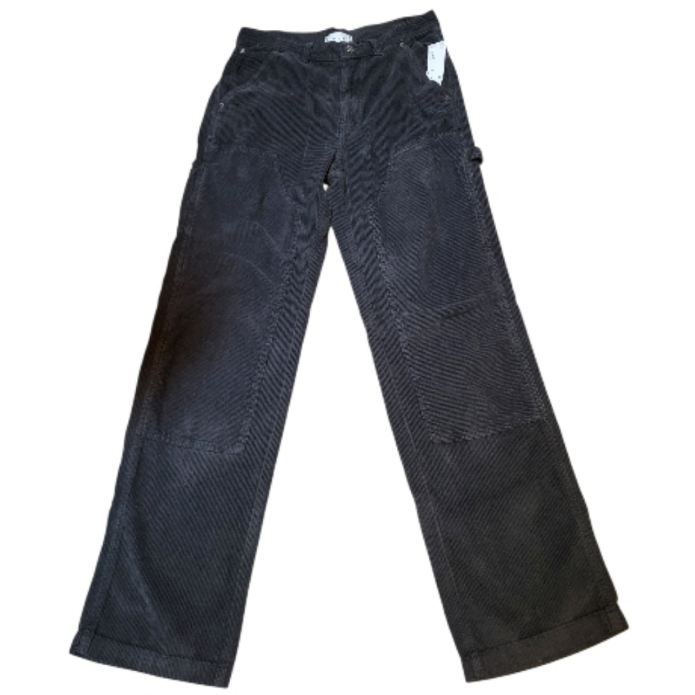 NWT Urban Outfitters BDG Womens Black Corduroy High Waisted Carpenter Pants-Sz 4 - Picture 2 of 8